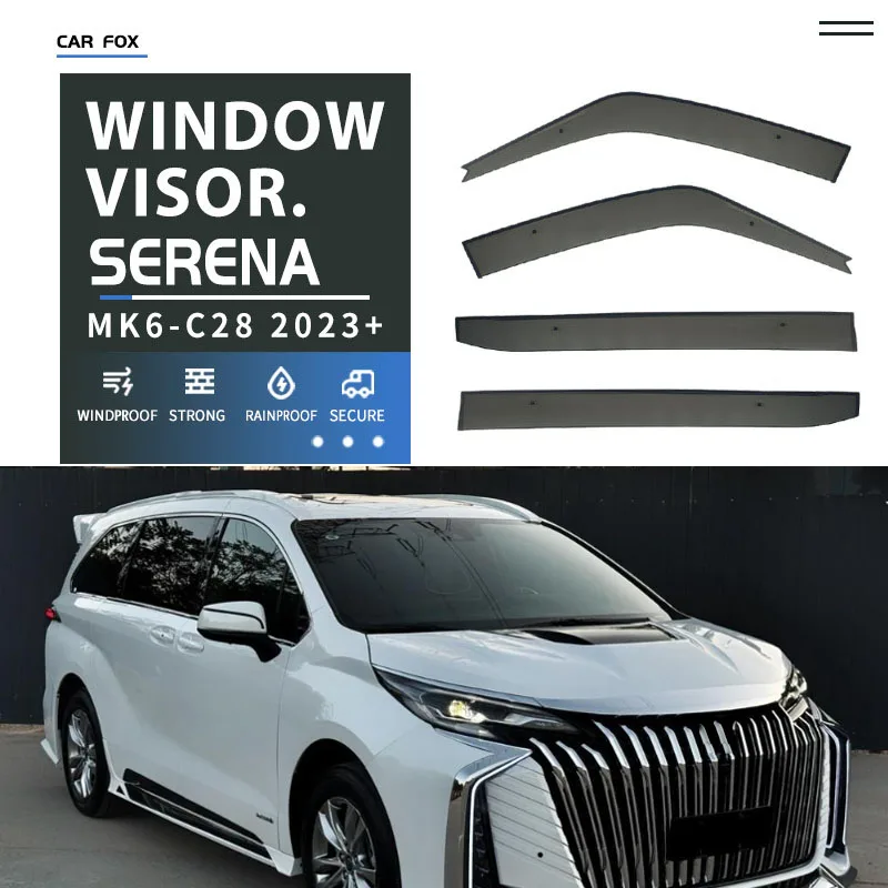 For Nissan Serena rain and shine weather shield SERENA C26 C27 C28Window visor Cars Accessories Guard Vent Wind Deflector