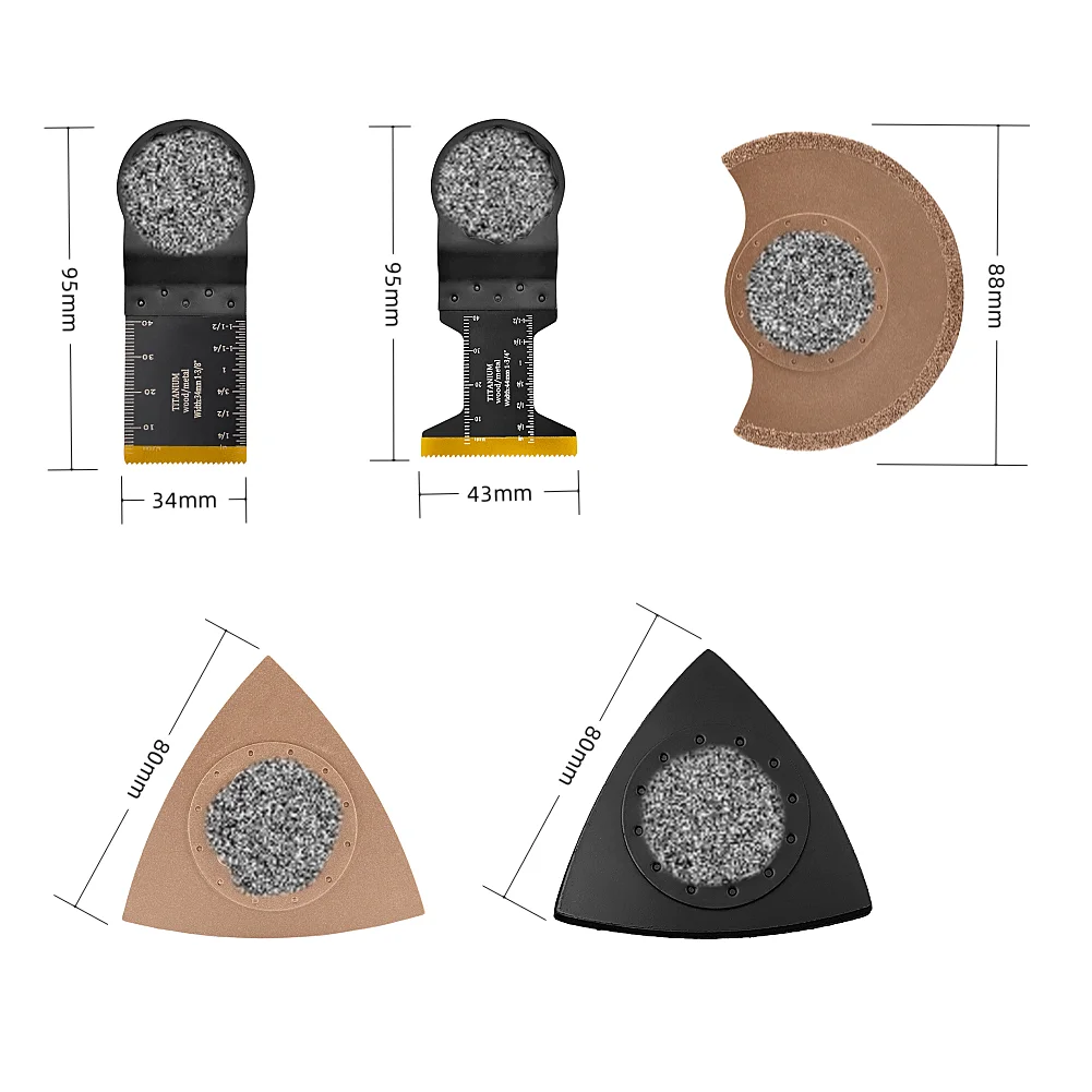 79Pcs Starlock Multifunctional Saw Blades Multi Tool Quick Change Blade For Metal Plaster Wood Plastic Renovation Cutting Acces