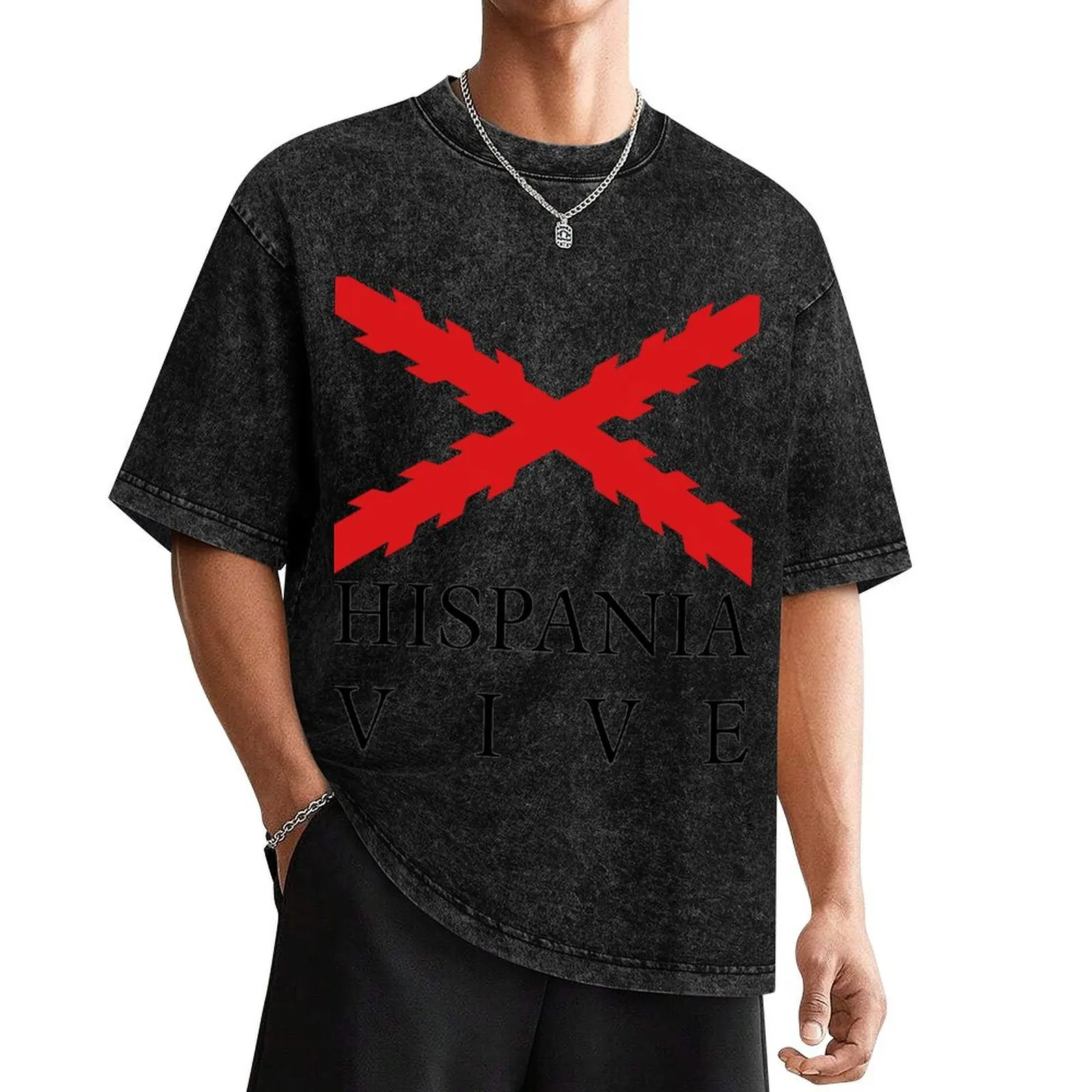 

Hispania vive T-Shirt oversize t-shirts man anime tshirt men clothings
