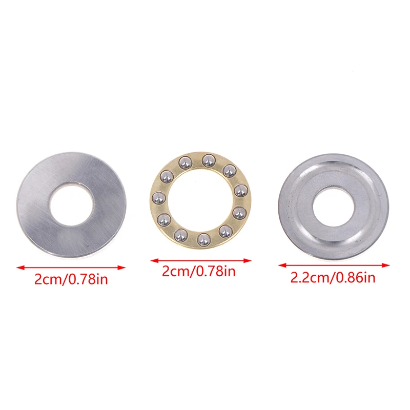 10Sets Thrust Ball Bearing F8-22M 7 F8 22m Inner Diameter 8mm Plane Planar Miniature Axial Ball Bearings