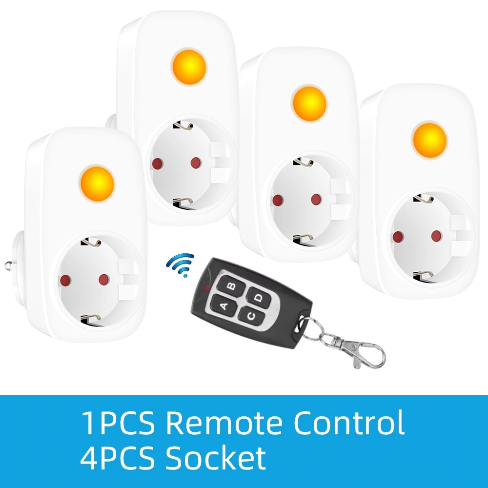 

RF Wireless Smart Plug 220V 16A High-power Socket Wireless Remote control Wall Switch for Home Appliance light fan