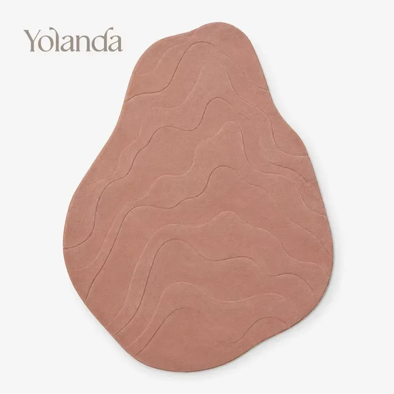 for Stylish Minimalist Modern Customizable Irregular Shape Wool Rug for Large Living Room and Hotel