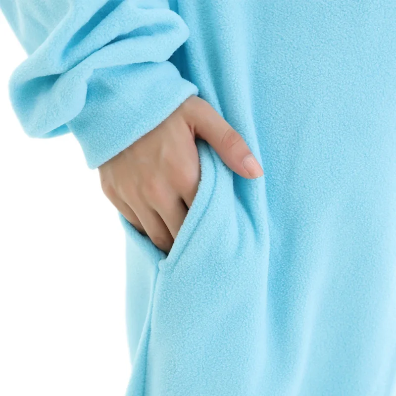 ブルー動物着ぐるみ大人 Onesies 女性男性パジャマハロウィンコスチュームコスプレジャンプスーツクリスマスギフト