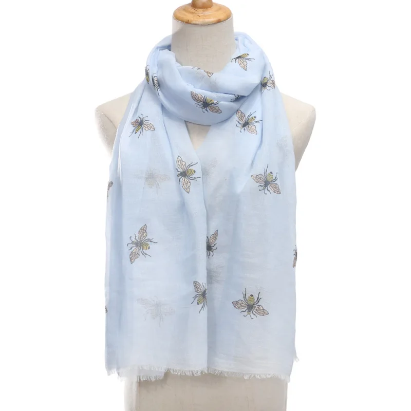 New Bee Printed Scarf Travel Fashion Sunscreen Women's Shawl Scarf
