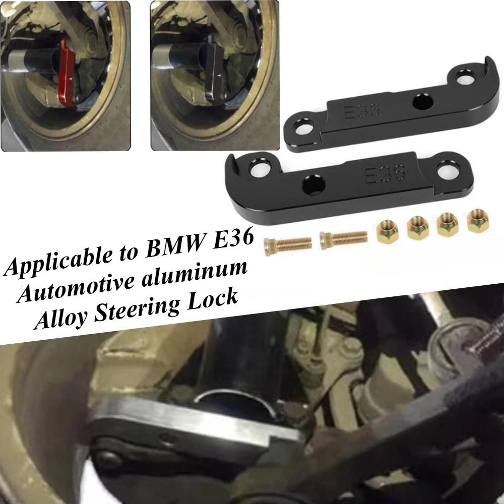 For BMW E36 1990-2000 Aluminum Alloy Steering Lock Adapter Kit Increased Steering Angle Performance Upgrade Drift Racing Part