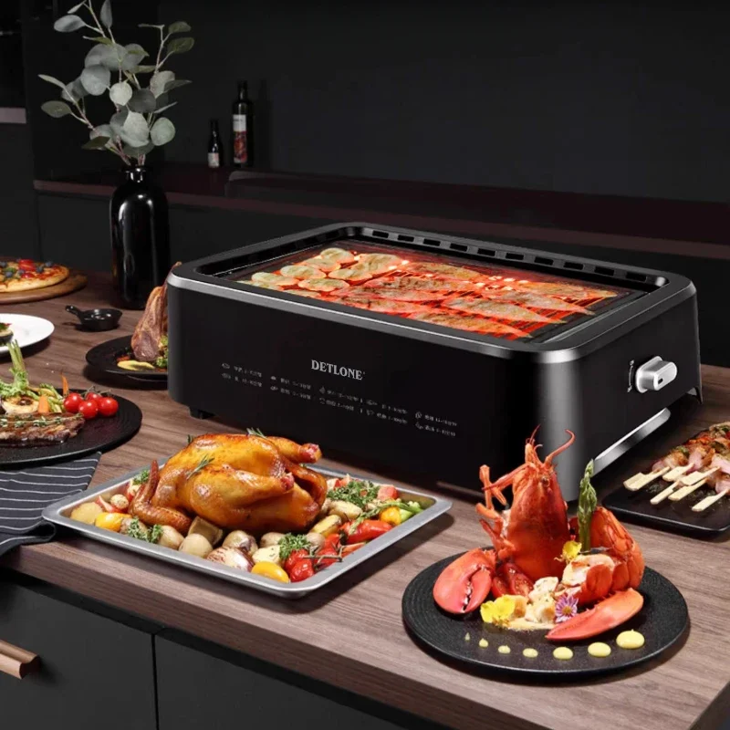 Brochetas sin humo para el hogar, quemador De fotos para barbacoa, parrilla eléctrica, Horno Electrico De Cocina, horno, placa caliente, electrodoméstico