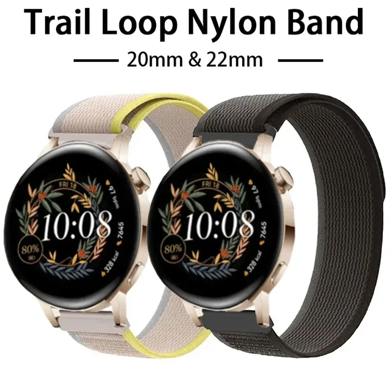 

20mm 22mm Band For Samsung Galaxy Watch 4/5 Pro 45mm Nylon Gear S3 Active 2 Trail Loop coorea bracelet HUAWEI Watch GT 2/2e/pro