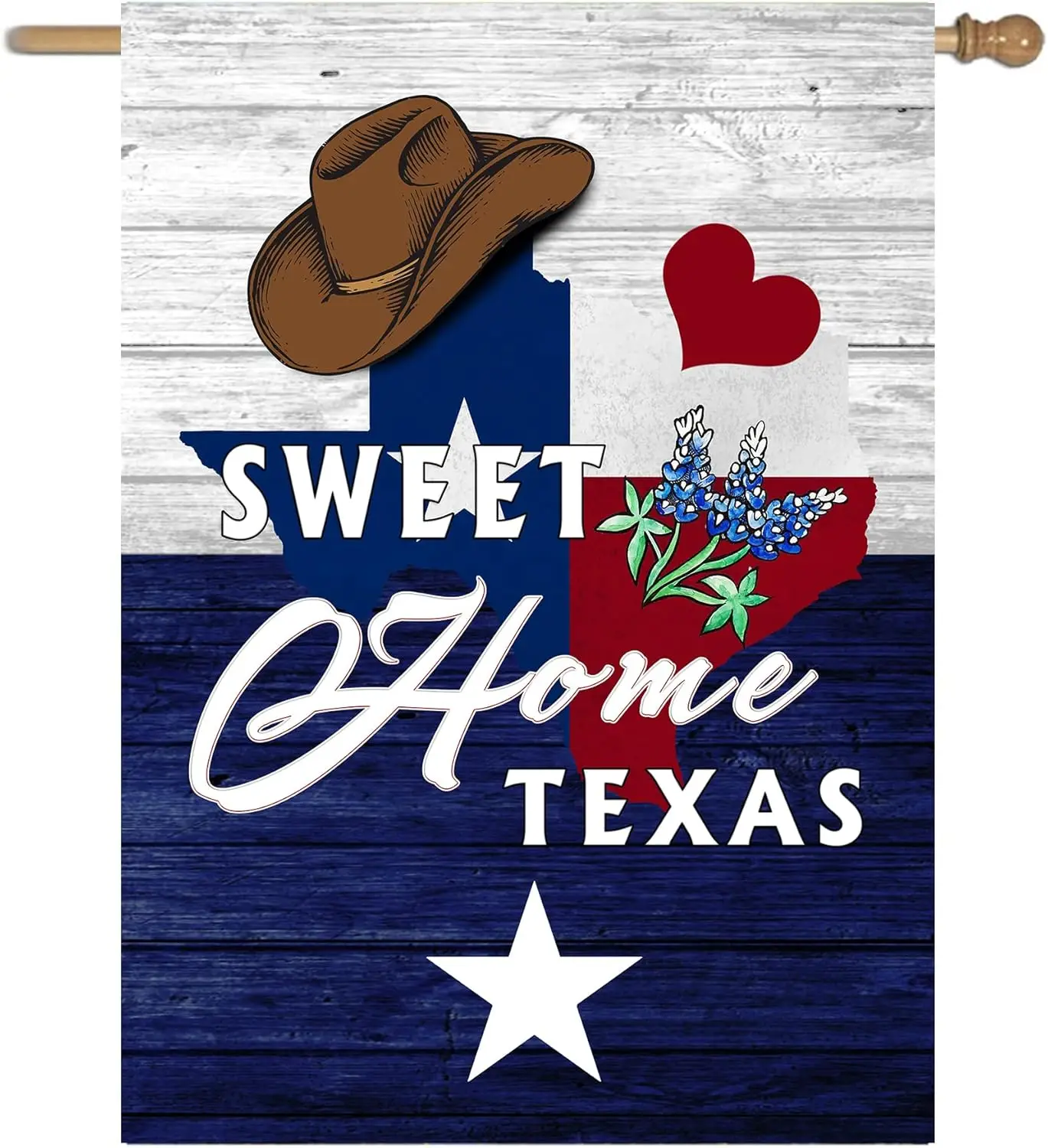 Texas Feel Large 28x40 Home Sweet Texas Garden Feel, Yard Feel, Seasonal House Feel for Outdoor Party Decor