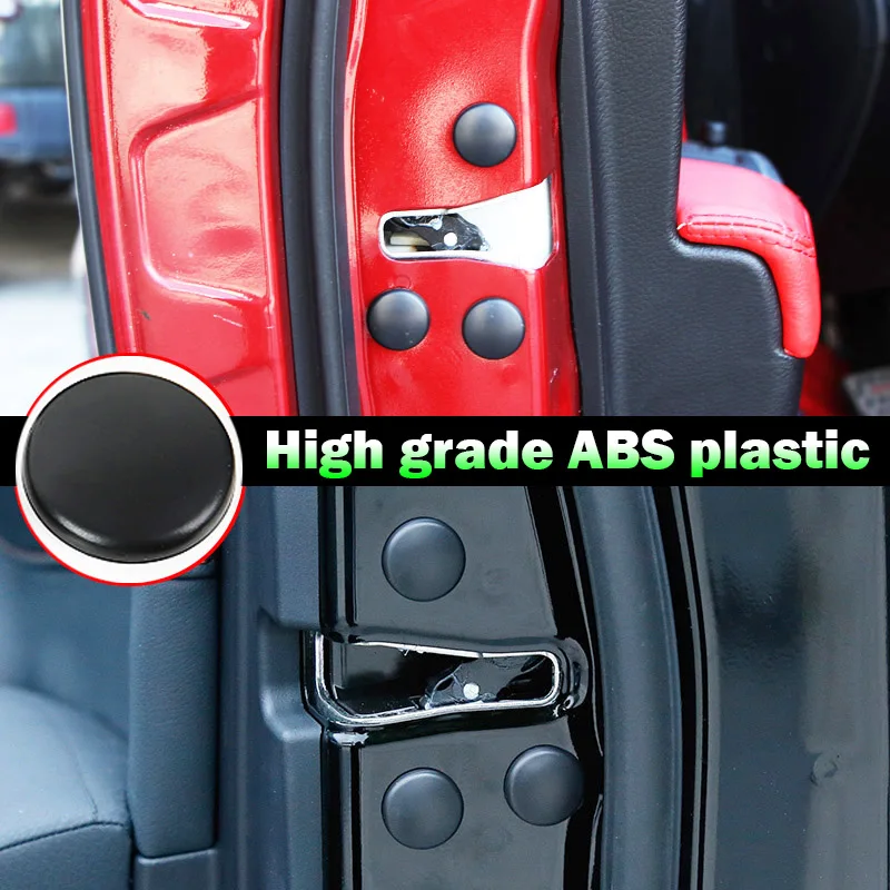 24Pcs Black Universal Car Door Lock Screw Protector Cover Scerws Cap Caps Anti-Rust Accessories Interior Trim Covers Styling