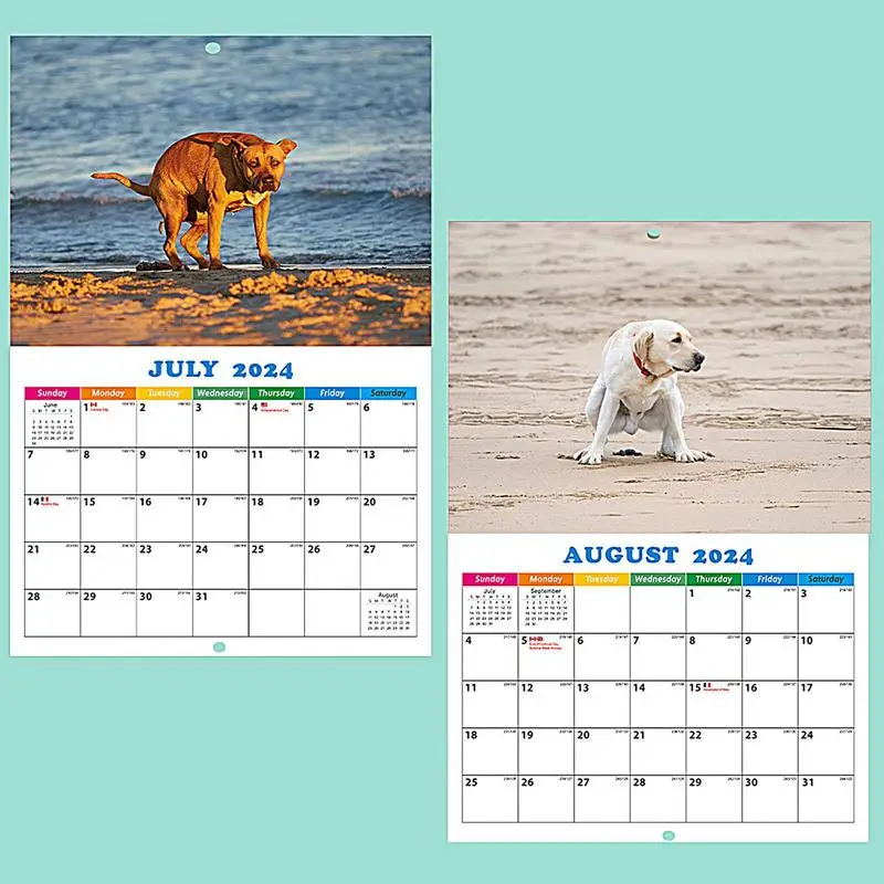 Dogs Monthly Wall Calendar Funny Animal Wall Calendar 11X11 Inch Open Thick & Sturdy Paper Family Planner & Daily Organizer