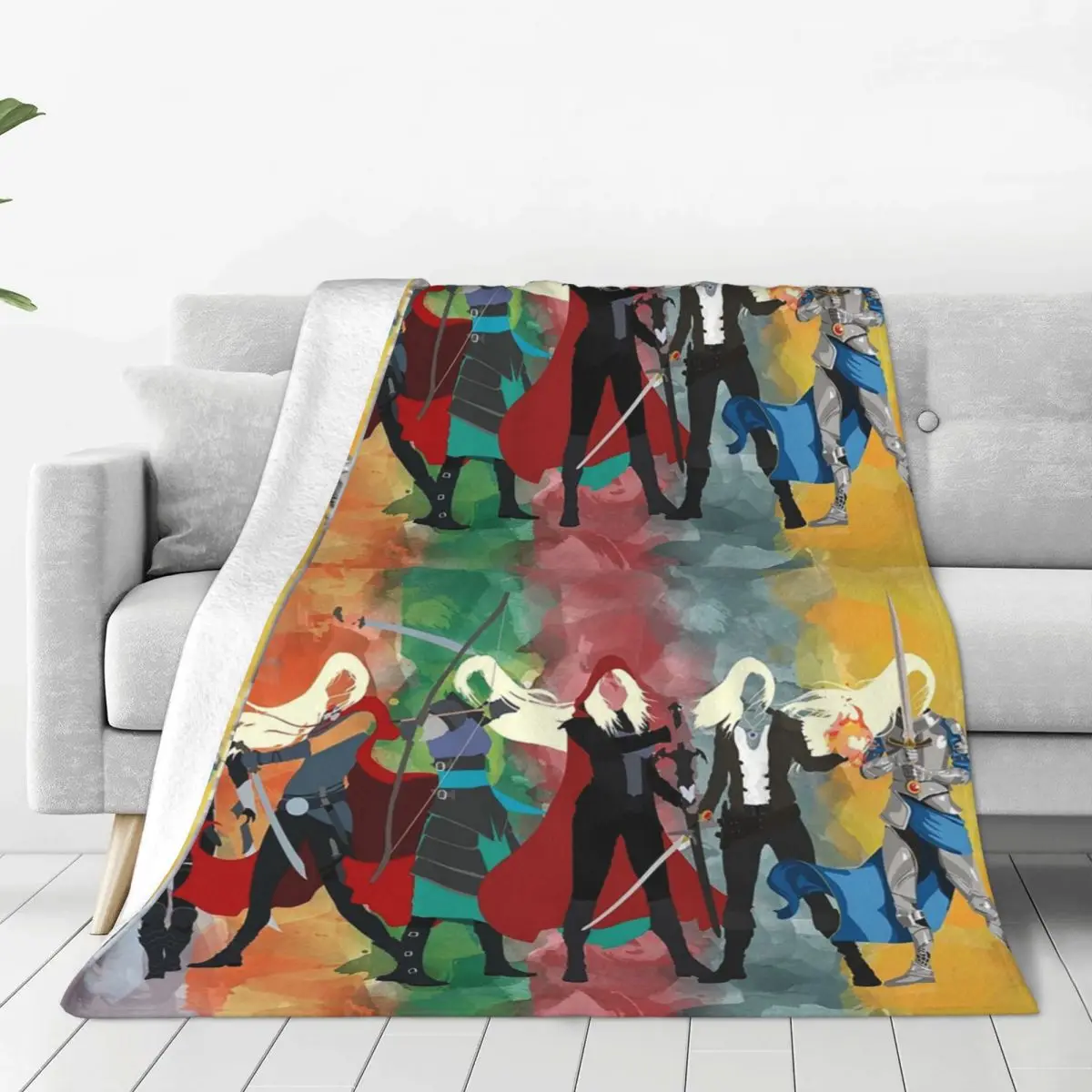 Throne Of Glass Series Watercol Blanket Fleece Portable Sofa Throw Blankets For Couch Bedding Office Throws Bedspread Quilt