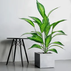 Artificial Tropical Fake Plants Red Banyan Tree Green Palm Tree Fake Shrub Hotel New Year Home Decor Accessories