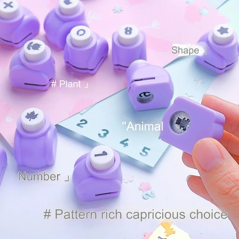 10mm DIY Craft Hole Puncher for Scrapbooking Punches Maker Kids Scrapbook Paper Cutter Tool Embossing Machine Multi-Patterns