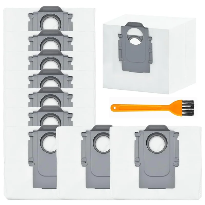 9M-10Pcs كيس لجميع الغبار لـ Roborock S8+، S8 Pro Ultra، S7 Maxv Ultra، Q5 + Pro/Pro+، Q7+ Q7 Max/Max+/Q8 Max + جهاز آلي لتنظيف الأتربة