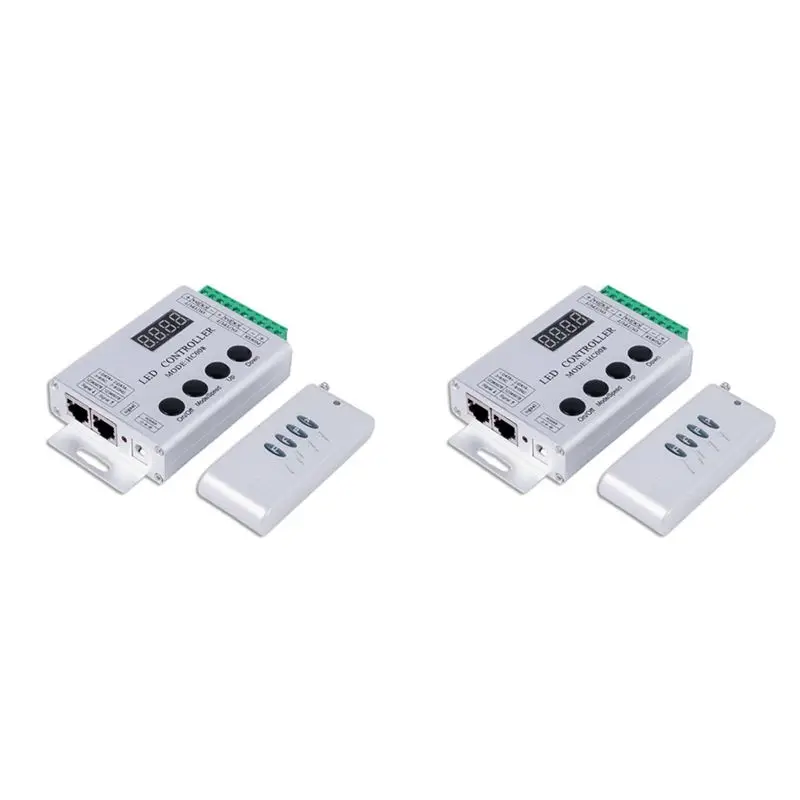 

Программируемый светодиодный контроллер SEWS-2X HC008, 133 режима эффектов, радиочастотное управление, 2048 светодиодных пикселей для светодиодной ленты WS2811 WS2812 RGB