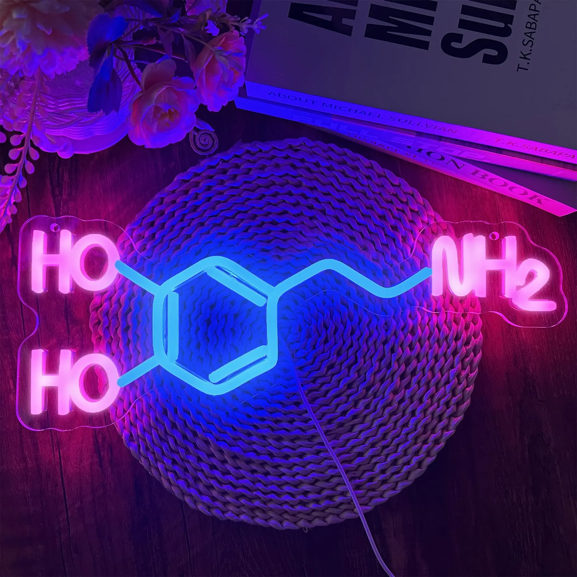 

Chemical Formula Neon Sign Dopamine Molecule Neon Light for Hangings Wall Art Decor Personalized Sign gift