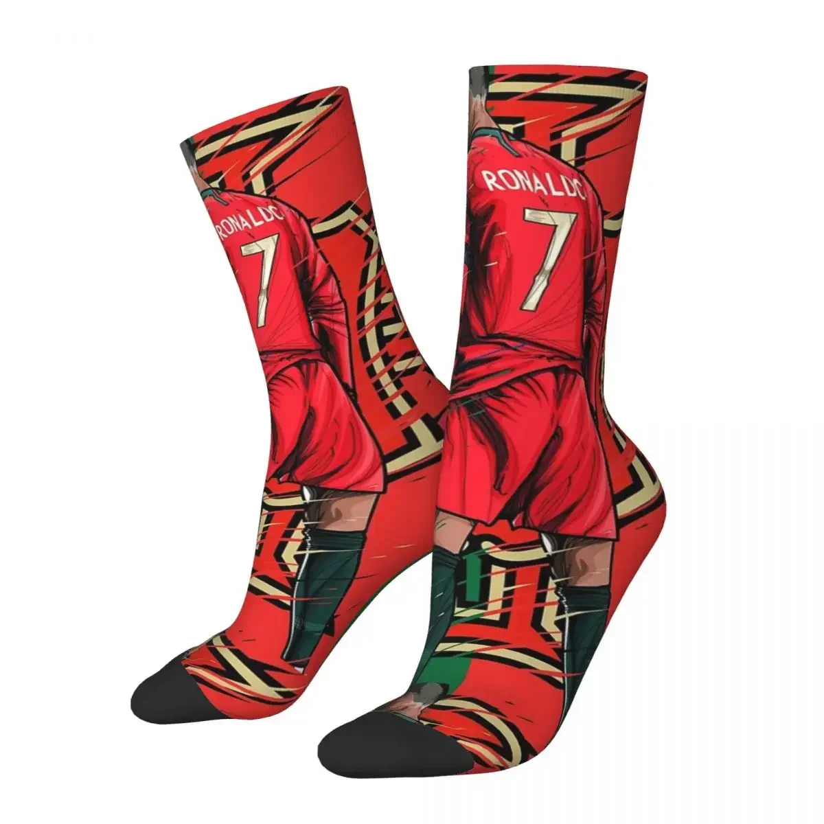 Cristiano Ronaldo Cr7 Socks Harajuku Sweat Absorbing Stockings All Season Long Socks Accessories for Man's Woman's Gifts