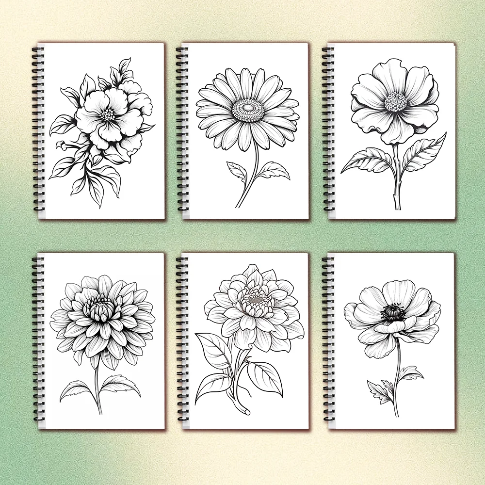 Spiral Coloring book -30 Sheets adult coloring book, 11.2x 8.3 inches, 100g thick paper, drawing book, homecoming holiday gift