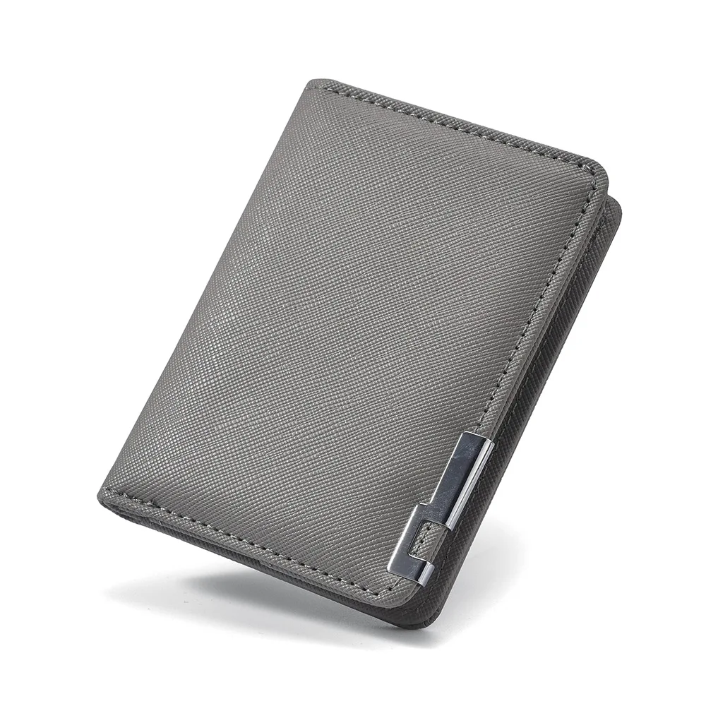 Men's Mini Ultra-Thin Vertical Style Short Wallet with Multiple Card Slots Credit Card Holder Youth Compact Wallet