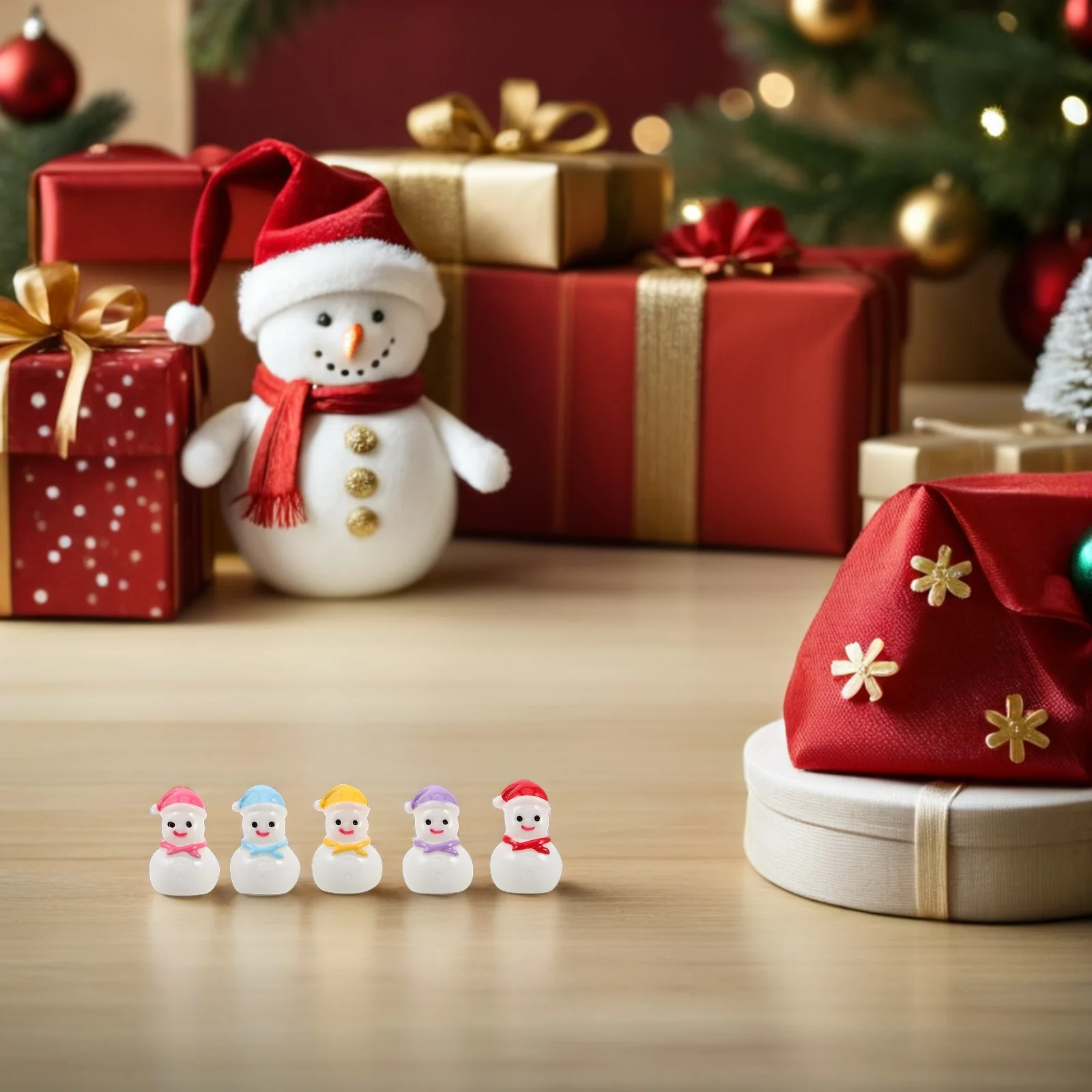 

30Pcs Christmas Snowman Ornaments Resin Mini Decorations for Tabletop Winter Wonderland Fairy Garden Xmas Village Accessories