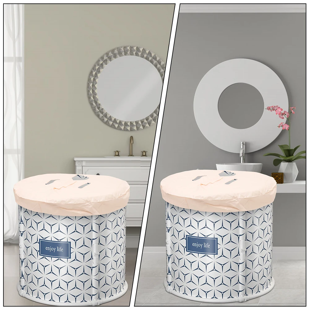 

Folding Bathtub Lid 80cm Diameter Portable Soaking Cover Thermal Insulated Spa Accessories Foldable Bath Tub Replacement