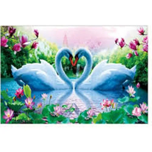 Hobigun Diamond Mosaic Table Diamond Painting Kit Puzzle - 2 Swan-50 X40