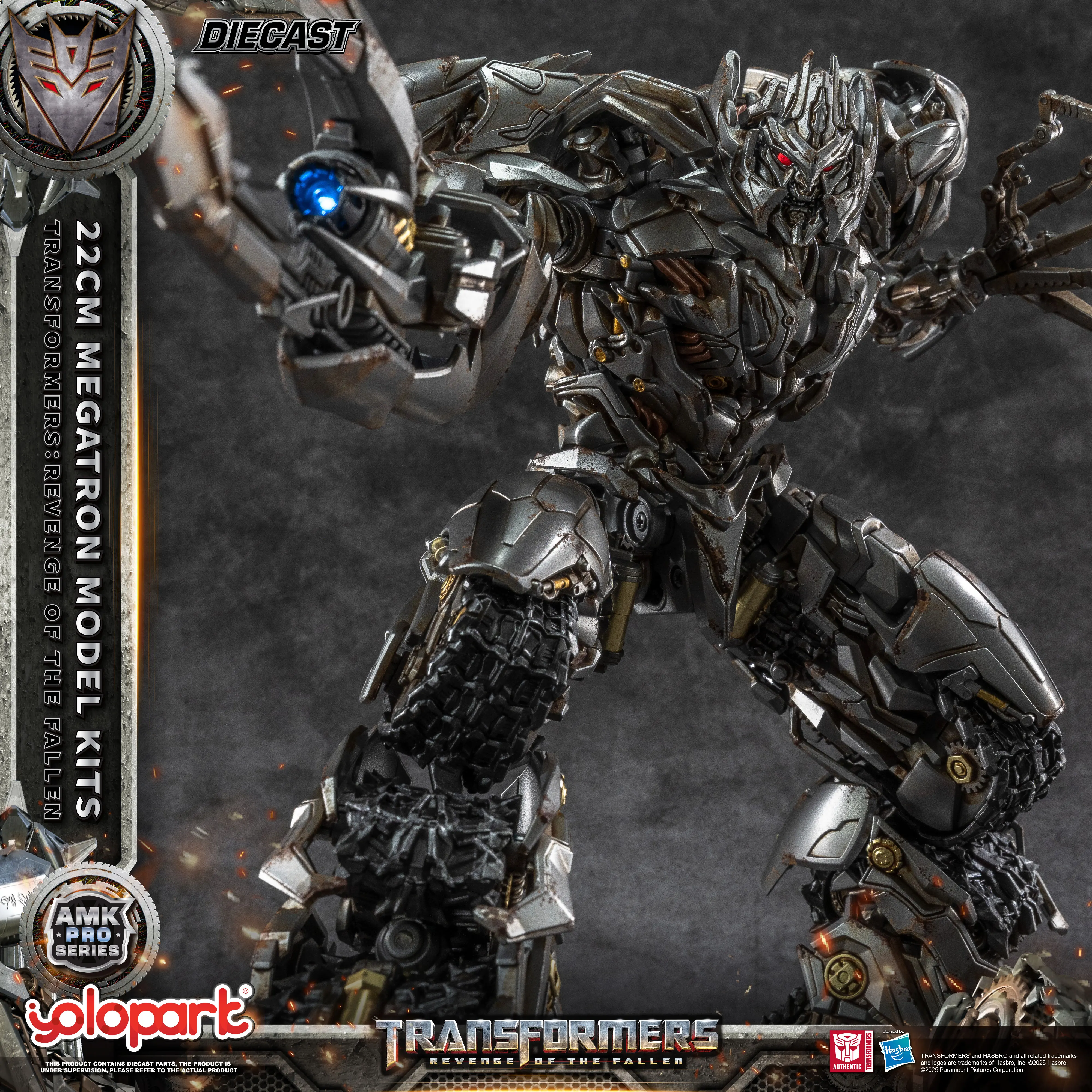 YOLOPARK 22 cm Megatron AMK PRO Serie Transformers Model: Revenge of the Fallen Model Kits Actiefiguren Speelgoed