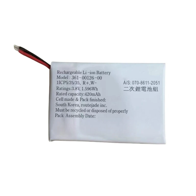New 361-00126-00 3.8V 420mAh High Quanlity Battery for Garmin Fenix 6x / Fenix 6x Pro Solar GPS Watch Batteries 361-00126-00