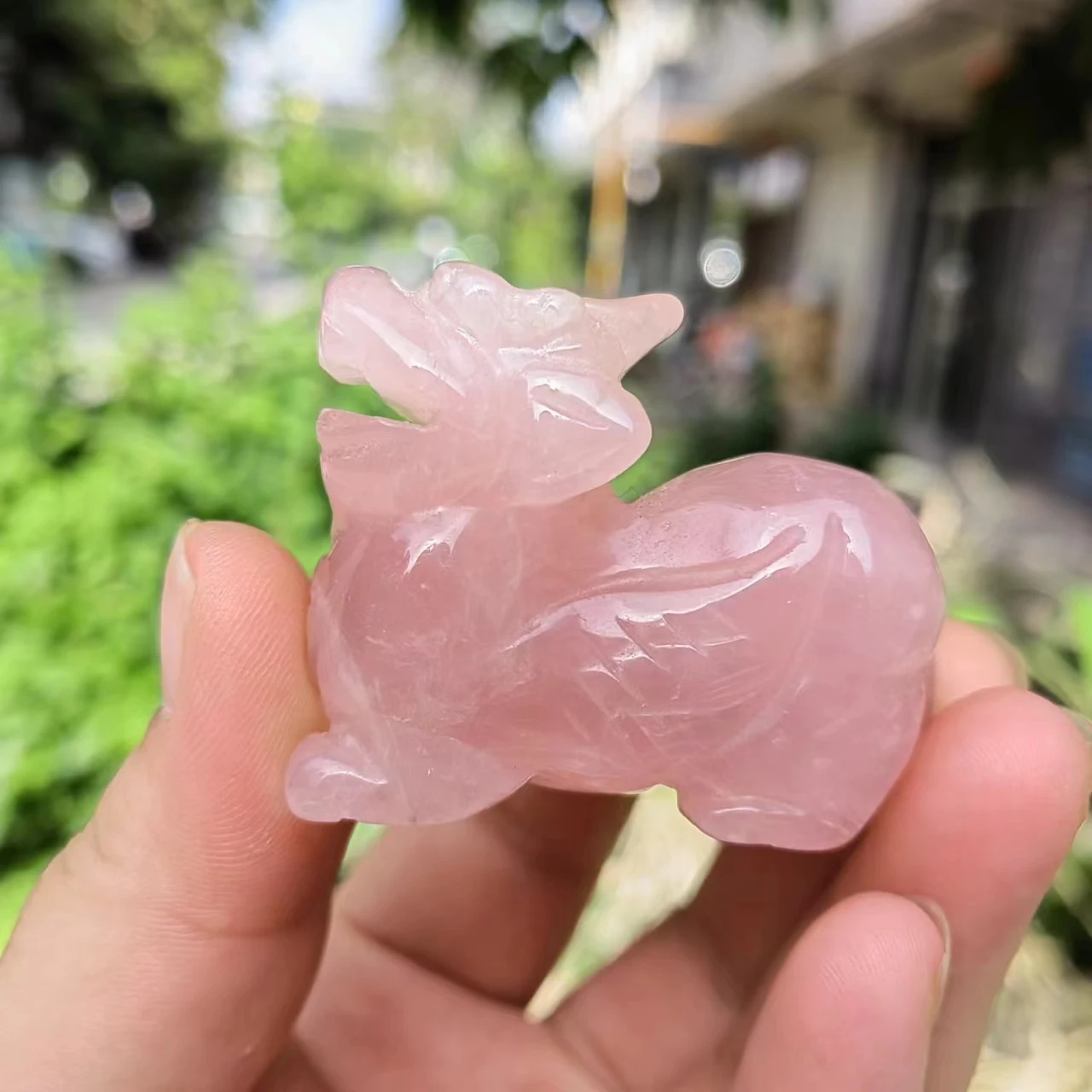 

Natural Aventurine Pixiu Green Pi Yao Figurine Decor, Stone Jade Pi Xiu Feng Shui,Crystal Healing Guardian for Wealth Good Luck