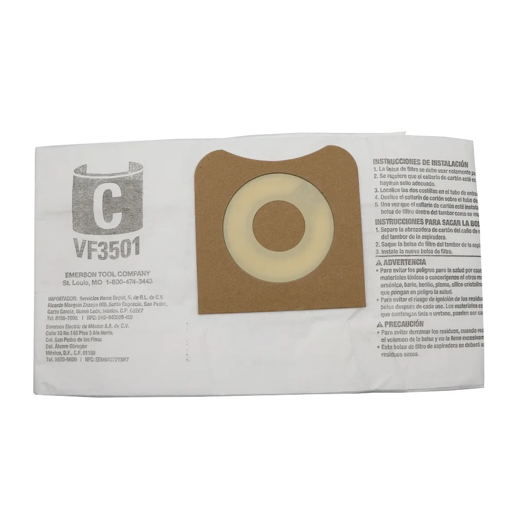 Suitable for Ridgid VF3501 Vacuum Cleaner Accessories, Paper Bag Vacuum Bag