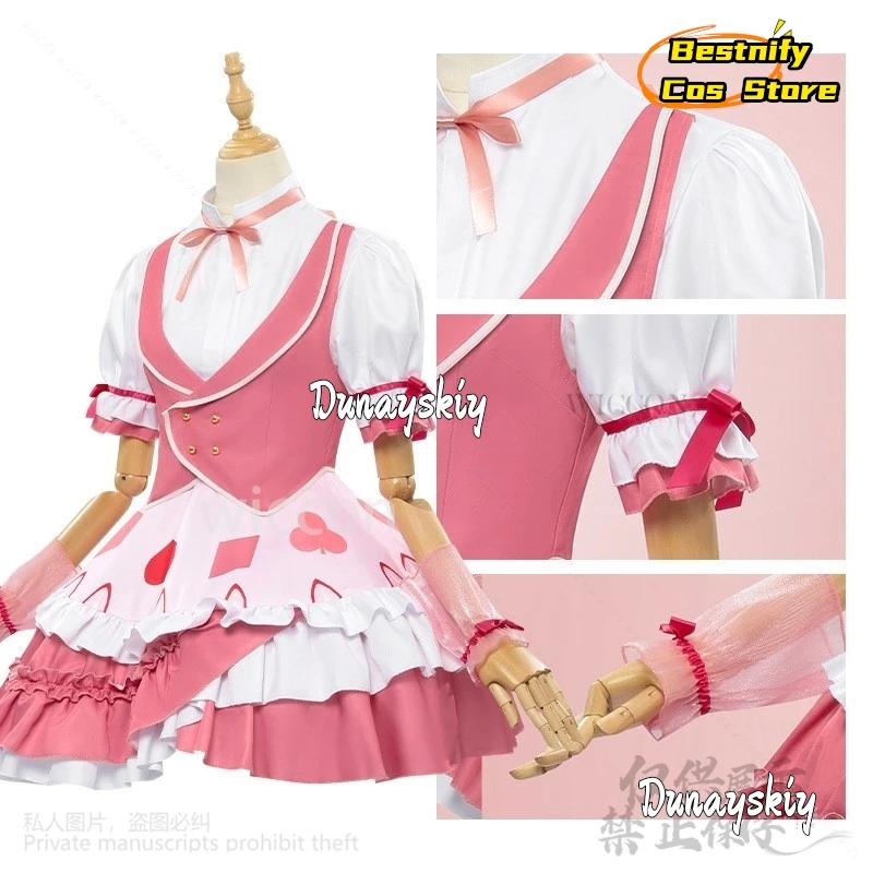 Хинамори Аму Аниме Шуго Чара 코스프레 Костюм Лолита Платье Шляпа Для Джирай Каэ Девушки Женщины РОЗОВАЯ Каваи Униформа Парик Набор Индивидуальных