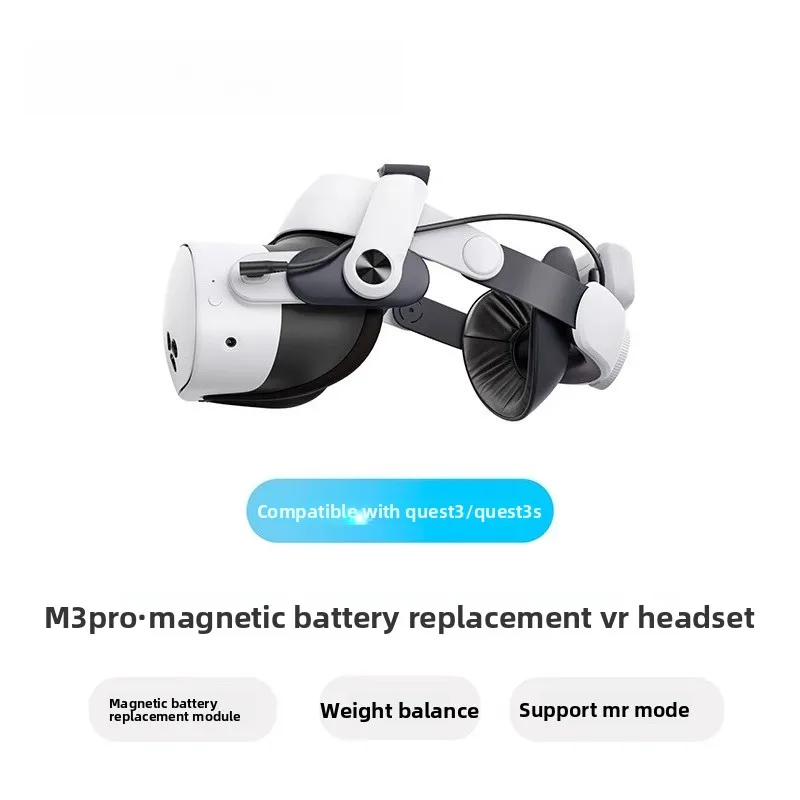 يعمل M3 Pro مع عصابة رأس بطارية سماعة الرأس Meta Quest 3 VR #1