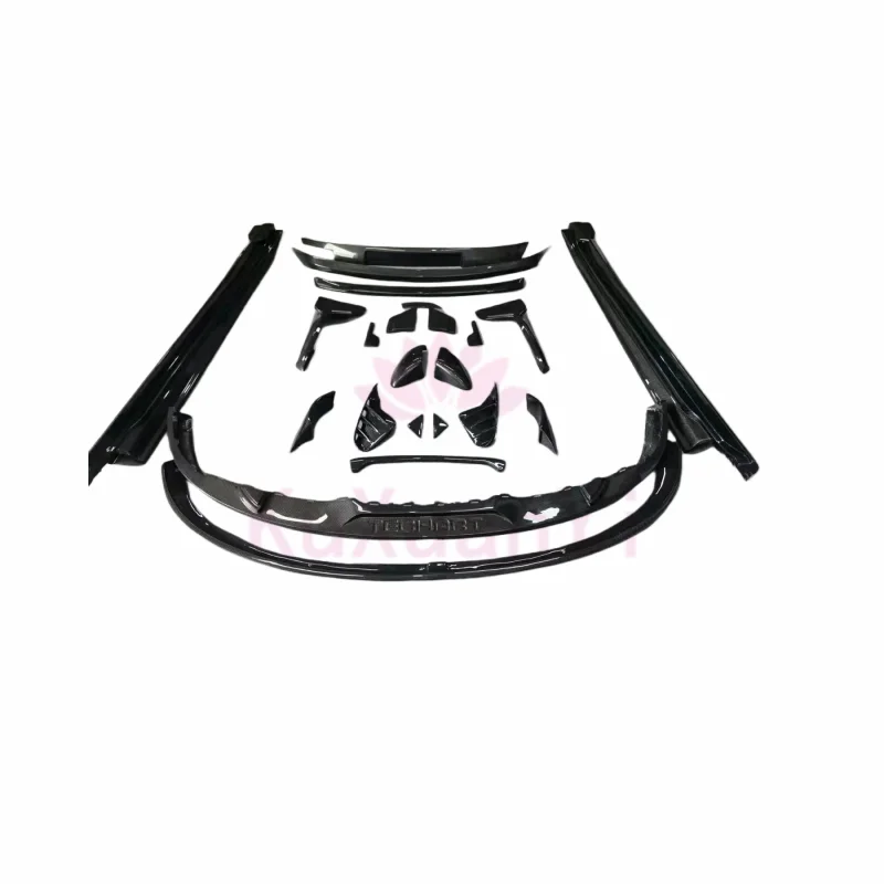 

Передний диффузор из углеродного волокна автомобиля, комплект заднего крыла под давлением для Porsche Taycan