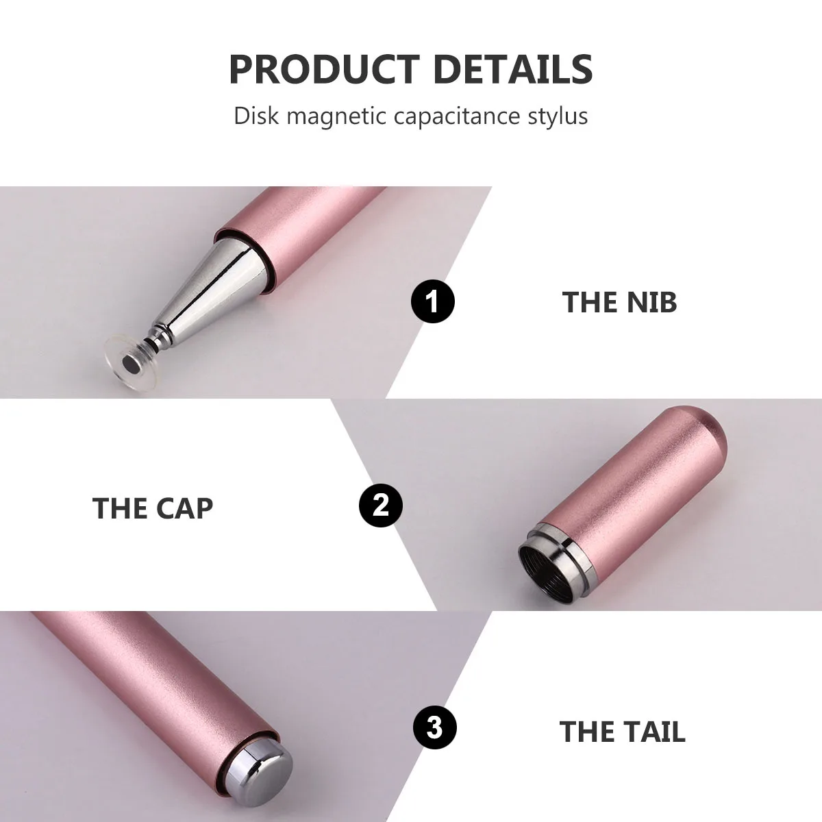 

1Pcs Rose Gold Stylus Pen Durable Tablet Stylus for All Touch Screen Phones Tablets Compatible Point Reading Machine Computer