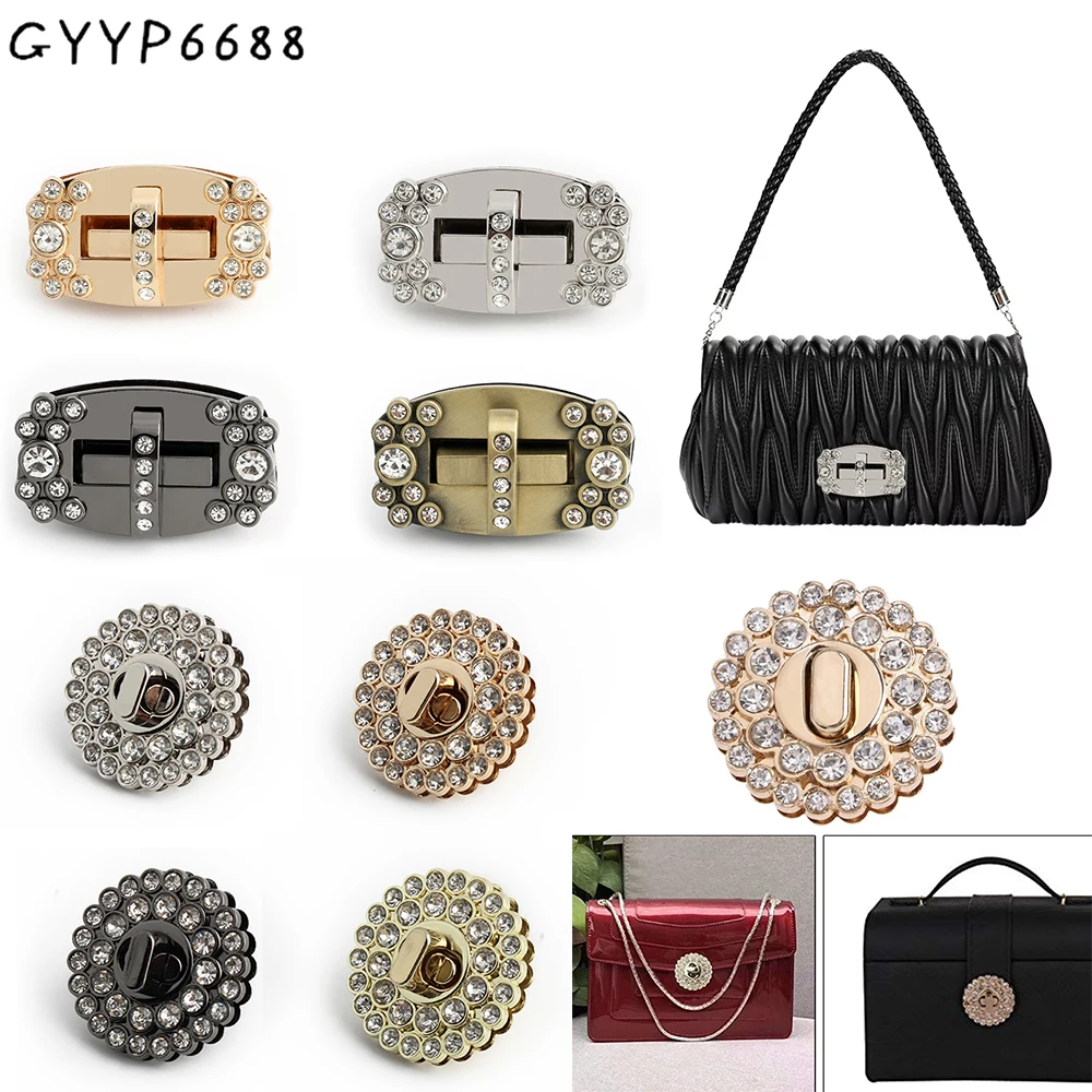 

5/10/20 комплектов 45x26 мм, 39 мм со стразами, овальная/круглая металлическая застежка «сделай сам», поворотный замок для женщин, сумки на плечо, аксессуары для кошелька