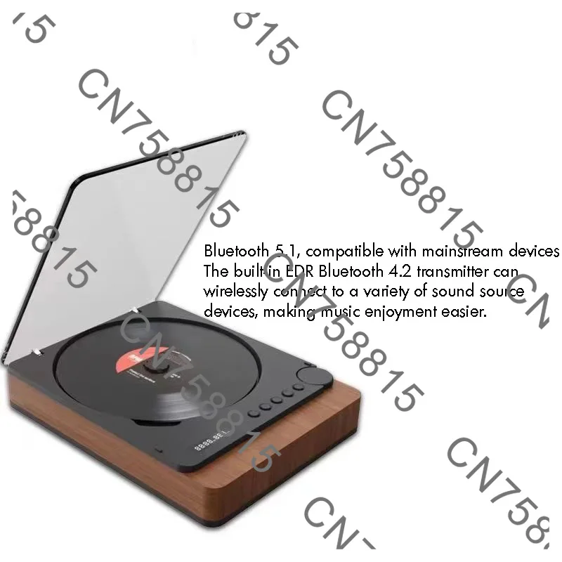 Hi-Fi Music System USB Playback Supports MP3 WMA WAV AAC Formats for Home Audio，Bluetooth 5.1 CD Player