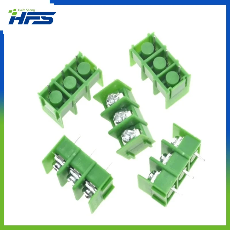 

20PCS/LOT KF7.62-3P 7.62mm pitch pcb screw block Splice connector terminal KF7.62 3Pin Green ROHS Can be connected