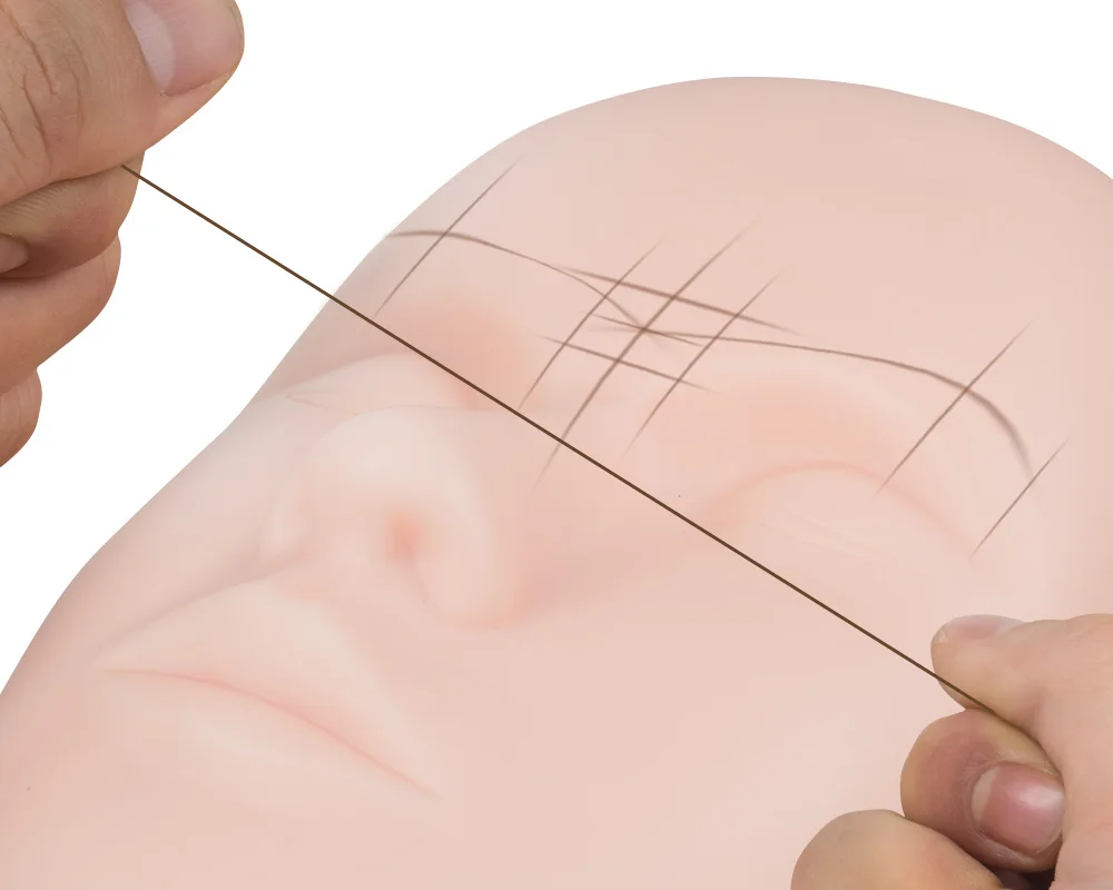 1 Stück 30m Schwarz/Weiß Microblading Mapping-Schnur, vorgefärbter Augenbrauen-Markierungsfaden, Tattoo-Brows vorgefärbte PMU-Mapping-Schnur – Detail 13