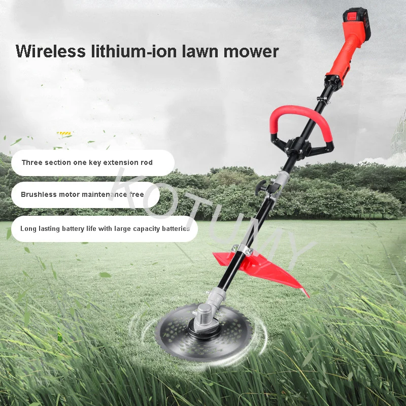 Multi-Functional Cordless Electric Lithium-Electric Mower Adjustable Length Telescopic Pruning Garden Tools With Battery