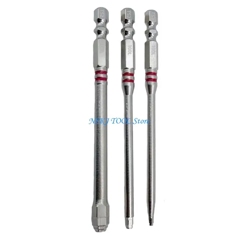 L8RC Screwdriver Bit Set with Tip Hold, Double Grooves Shanks and Metal Body for Workshop Repair Task Use