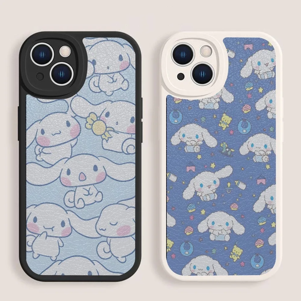 cinnamoroll Phone Case Phone Case Lambskin For Iphone 14 Pro Max 11 13 12 Mini X Xr Xs 8 6 7 Puls Se Luxury Mobile Cover