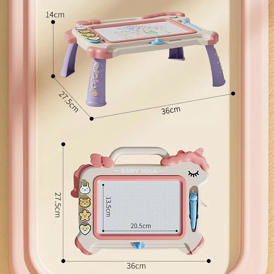 1pc cor das crianças grande graffiti placa apagar placa magnética placa de escrita aprendizagem papelão destacável escritor