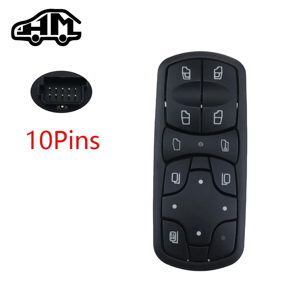 

9438200097 A9438200097 10Pins Truck Master Power Window Lifter Control Switch For Mercedes Actros MPII