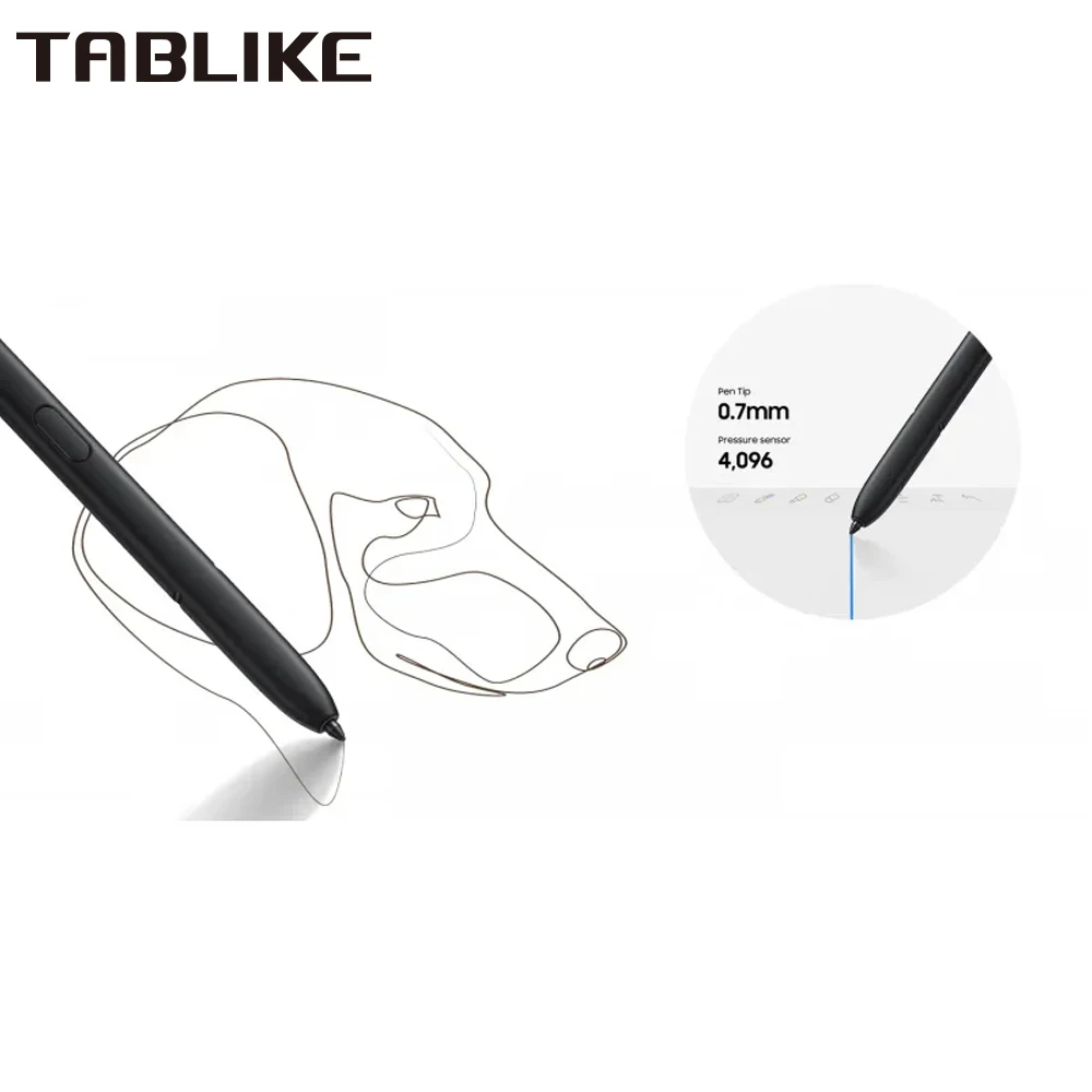 TABLIKE EMR Stylus For Samsung Galaxy S23 Ultra 5G S23U / S24Ultra Black Pen Mobile Phone Screen Touch Pen