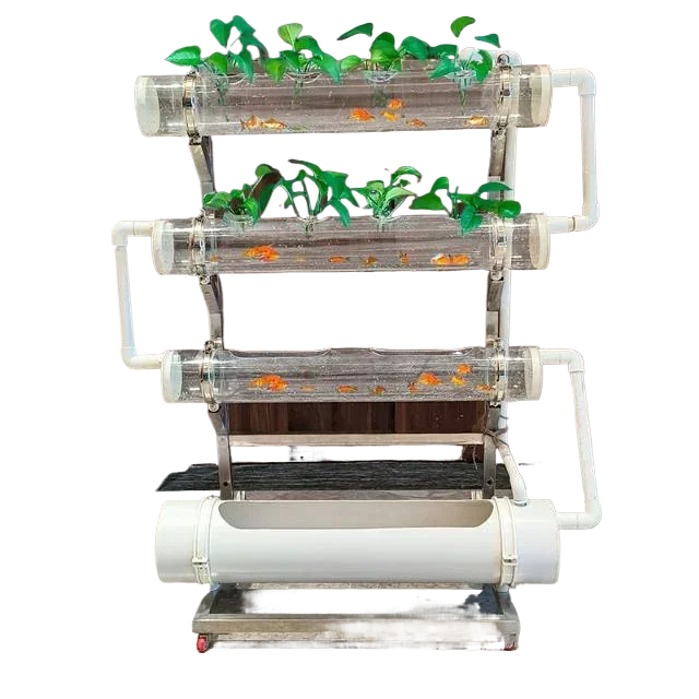 

Stereoscopic fish tank, transparent and creative ecological landscaping accessories, living room floor to ceiling decorations