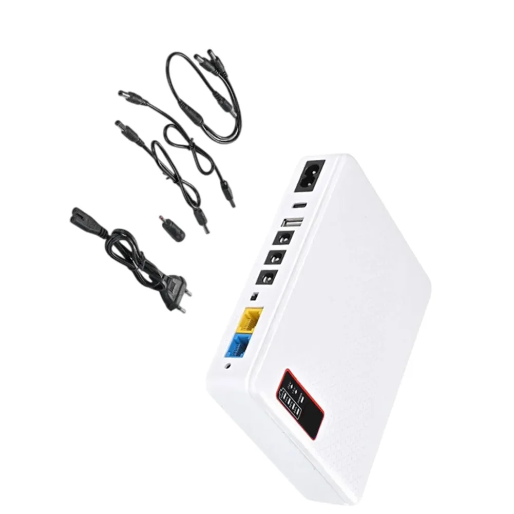 2026 New DC UPS Battery 18W Uninterruptible Power Supply For Routers Modems With 8000mAh Backup Portable Emergency= Power Kit