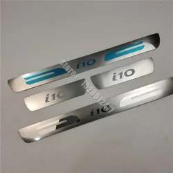 Car Styling Door Sill Strip For Hyundai i10 2013 2014-2024 Stainless Steel Scuff Plate Peda Pedal Cover Stickers Accessories
