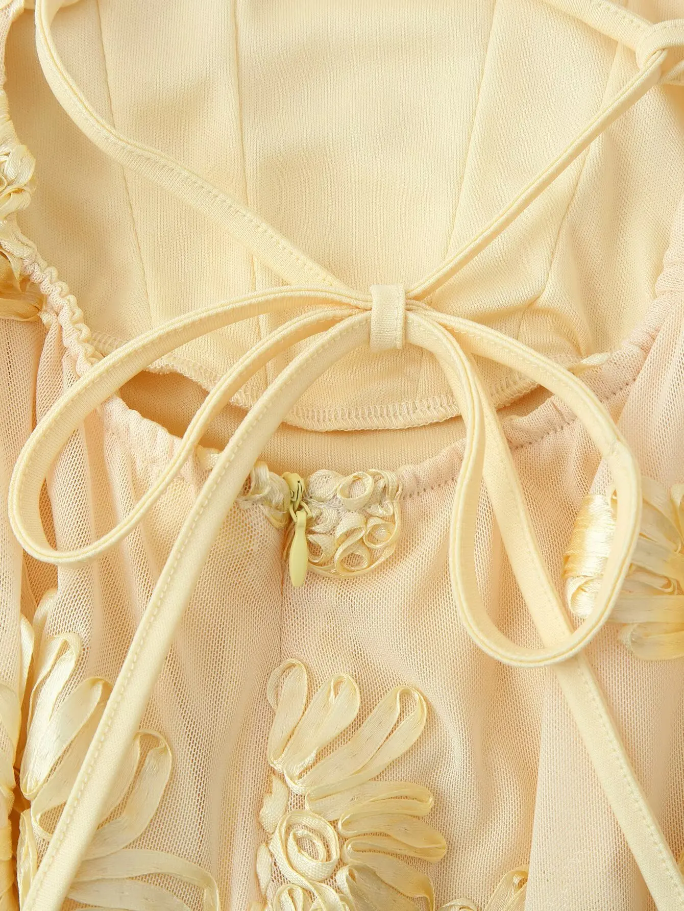 Cami lange damesjurk met reliëfbloemborduurwerk, rugloze mouwloze slim-fit elegante jurken