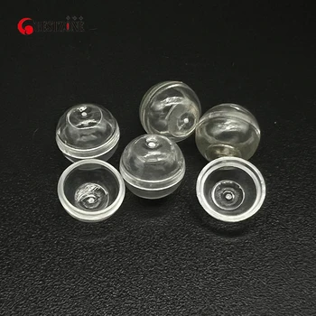 50 adet/grup 10.7 MM Çok Küçük Mini Minik 0.42 Inç Mini Şeffaf TRANS Kırmızı Mavi Plastik Kapsül Oyuncaklar Yuvarlak Top Yumurta Kabuğu Konteyner