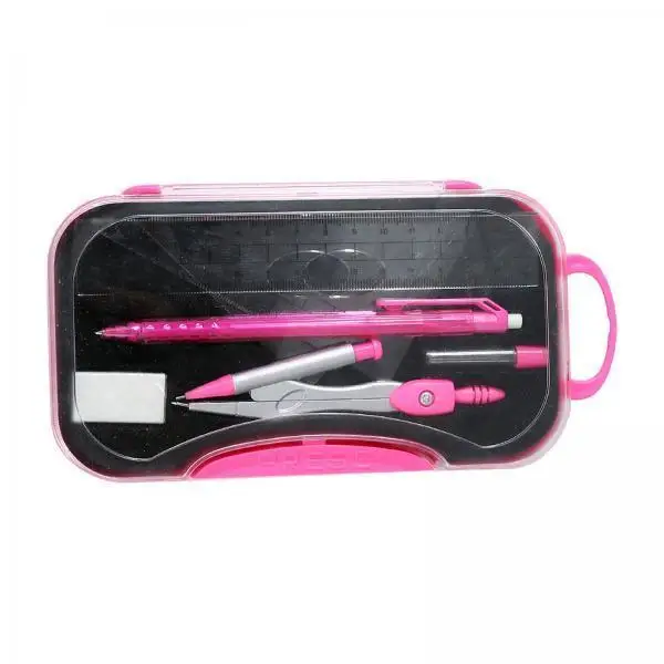 plastic-math-geometry-equipment-professional-8-piece-drawing-set-student-tools-with-box-for-teachers-school-office-drafting
